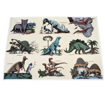 glow in the dark poster - prehistoric land