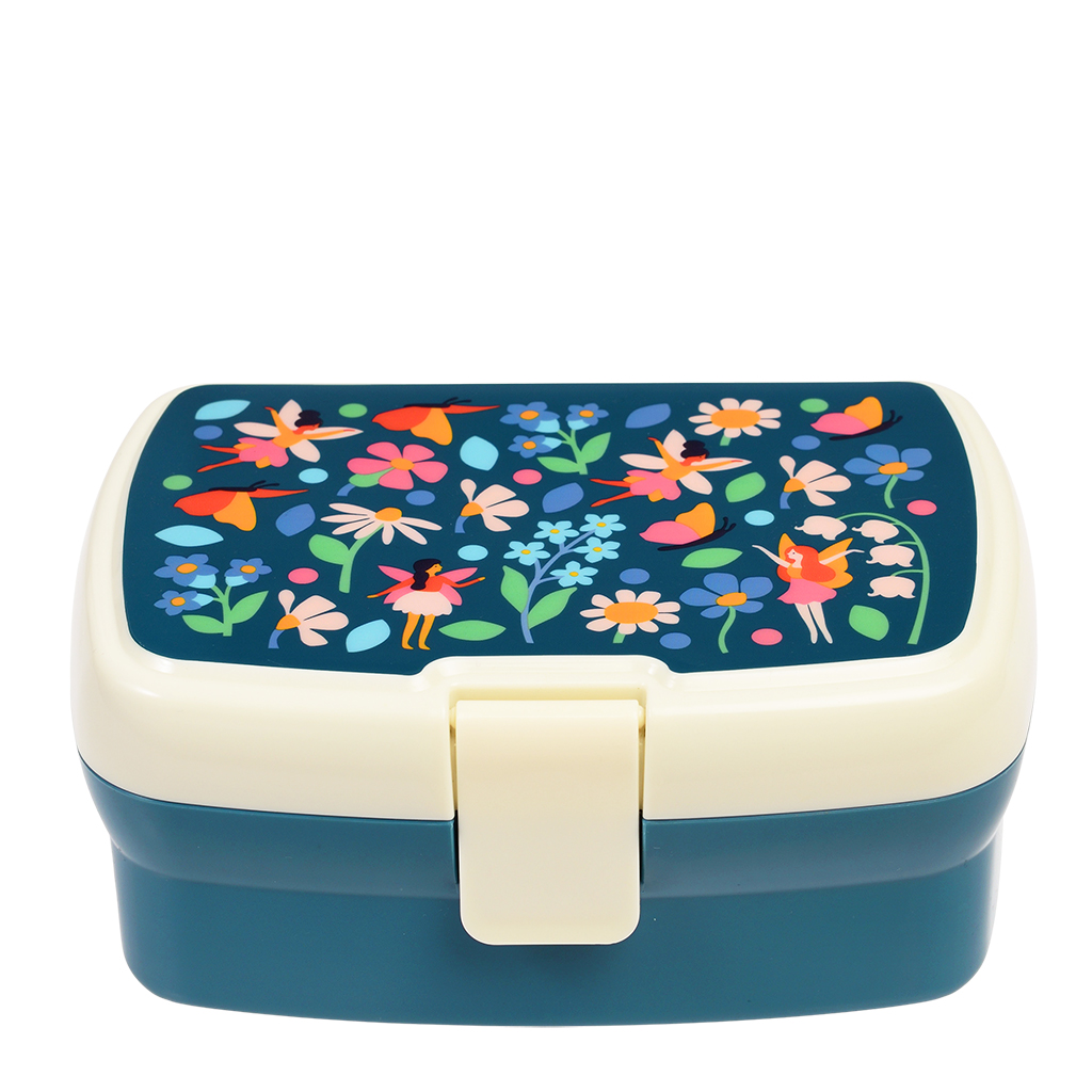 lunch box with tray - fairies in the garden