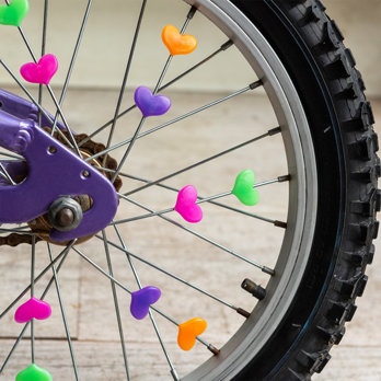 fahrradspeichen-deko mit herzen - fairies in the garden