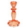 tall glass candle holder - orange