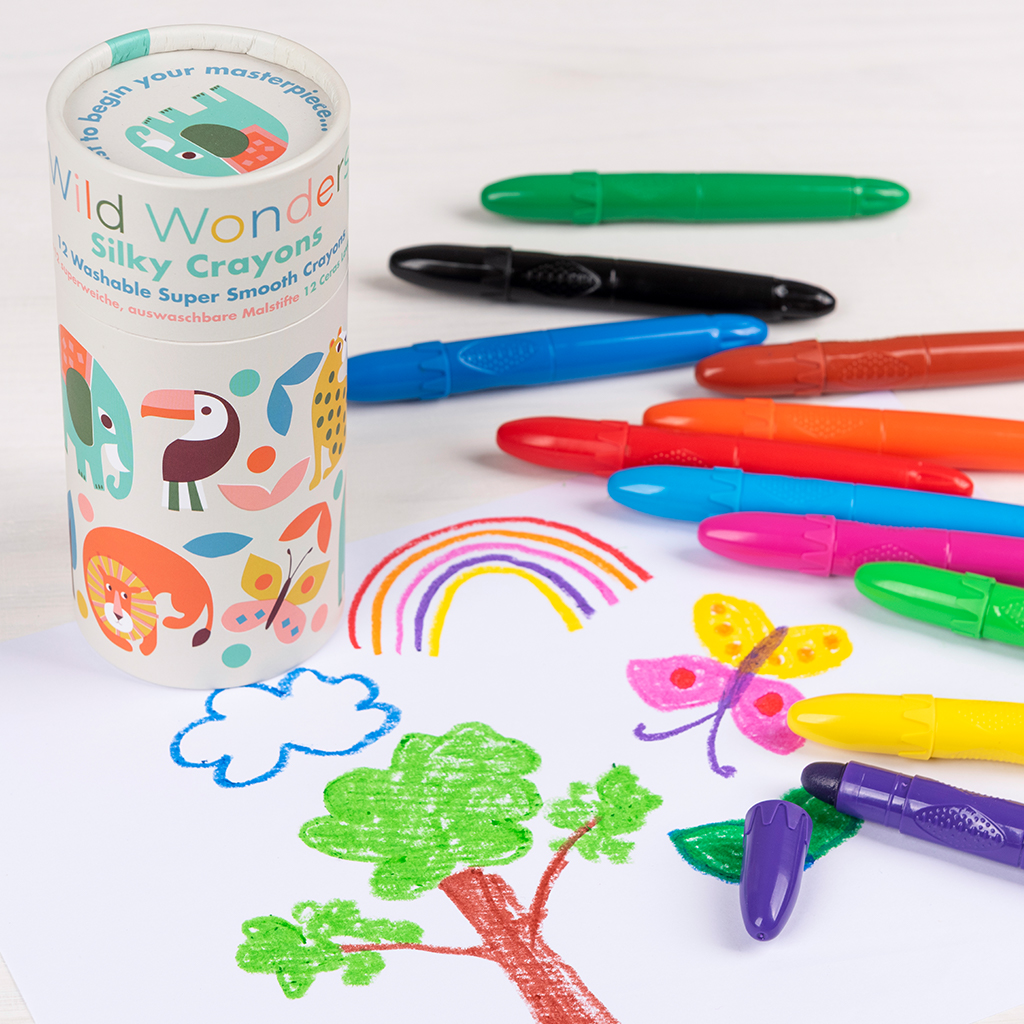 silky crayons (set of 12) - wild wonders