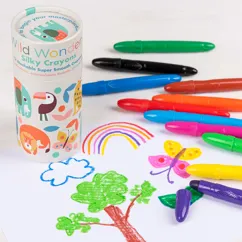silky crayons (set of 12) - wild wonders silky crayons (set of 12) - wild wonders