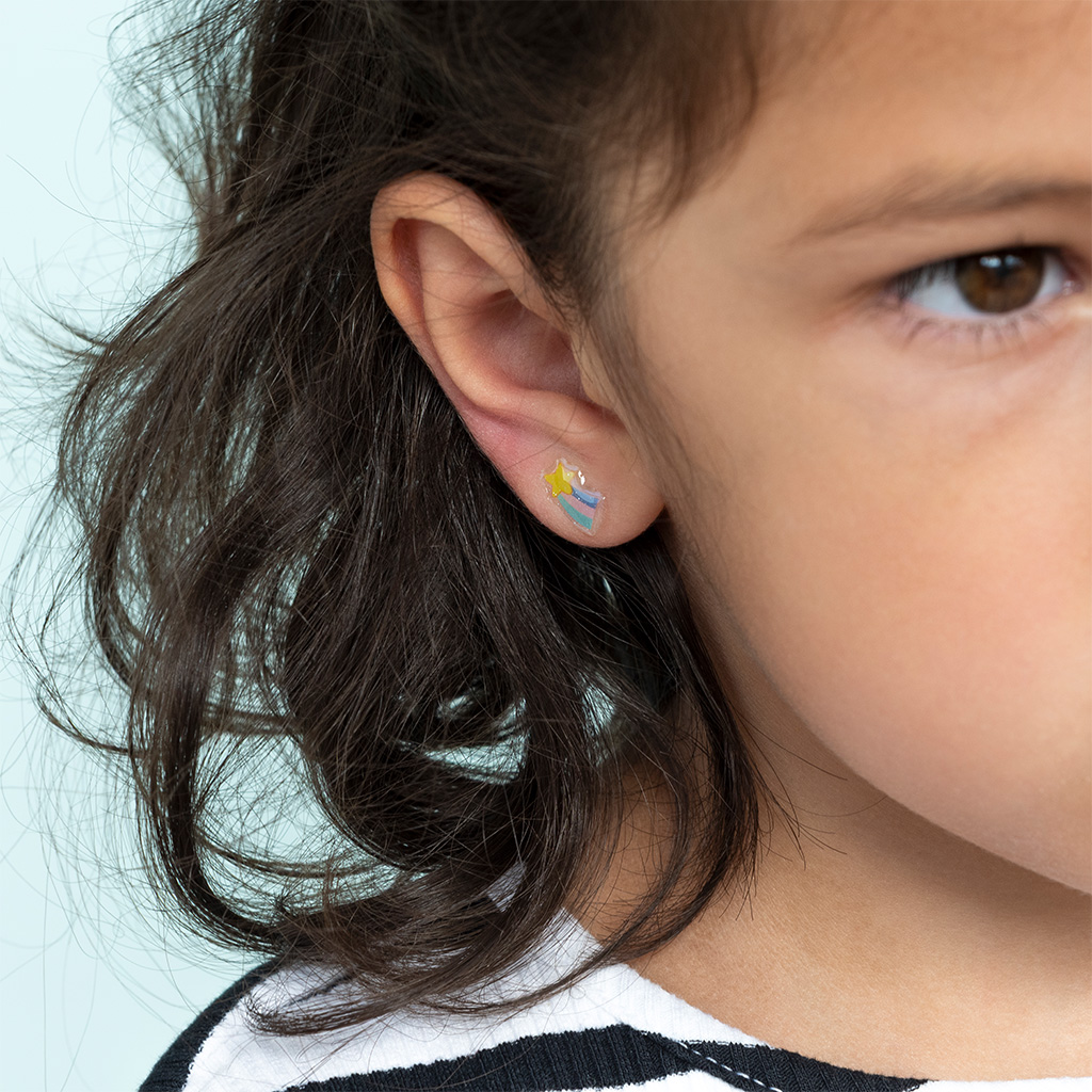 boucles d'oreilles autocollantes (40 paires) - cerise