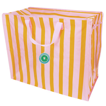 xxl-tasche – rosa/orange gestreift