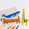 wooden ruler - yellow giraffe