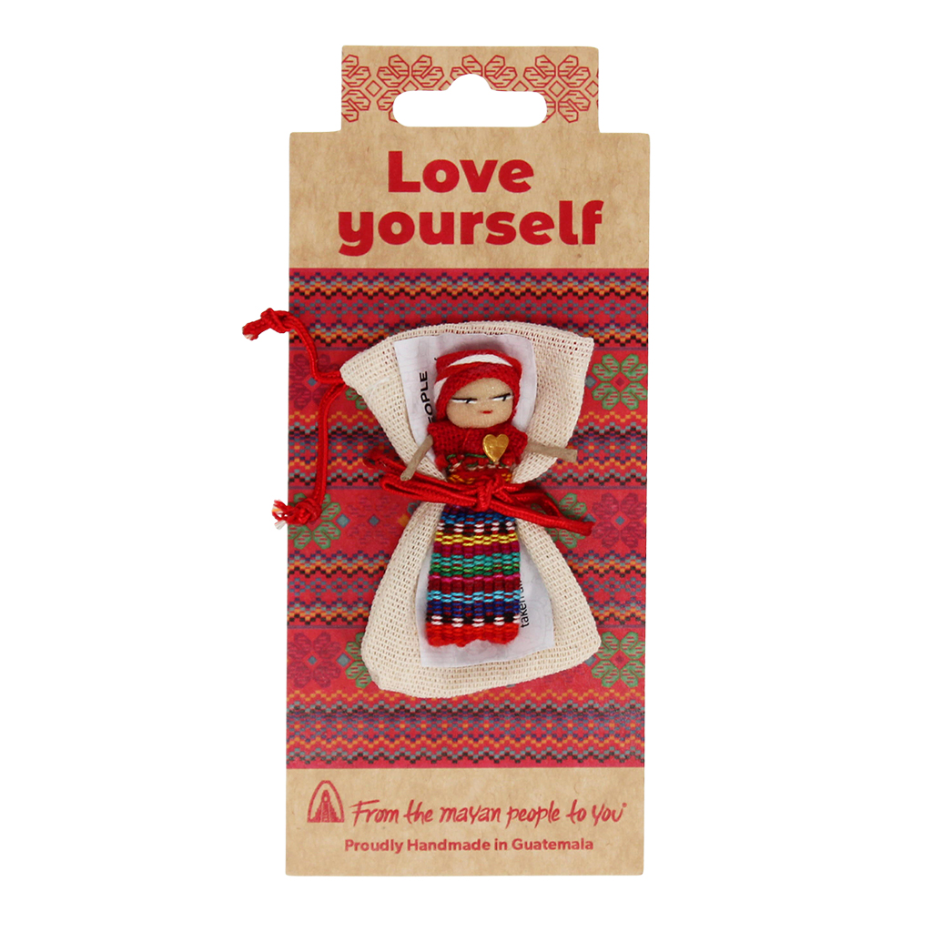 worry doll with bag - love yourself