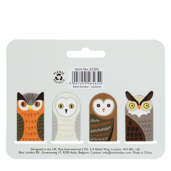 magnetic owl bookmarks (set of 4)