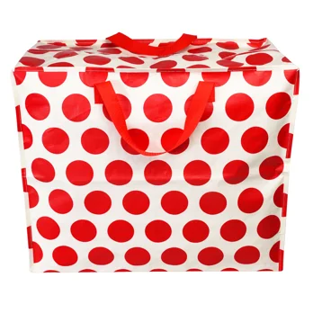 jumbo storage bag - red on white spotlight jumbo storage bag - red on white spotlight