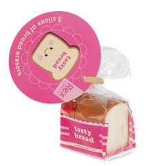 bread erasers (3 slices) - tasty bread (pink)