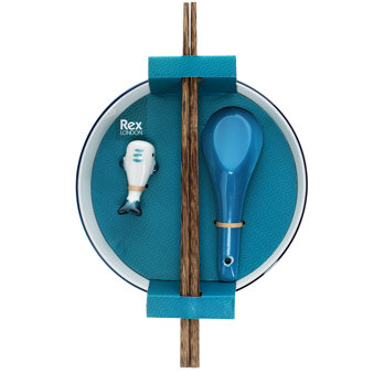 ensemble de bols à nouilles en céramique - baleine bleue