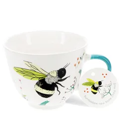 new bone china mug 550ml - bumblebee