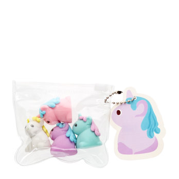 gommes (lot de 4) - licornes