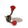 ceramic double hook - red
