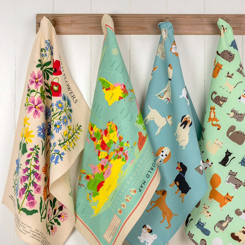 tea towel - world map