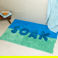 tapis de bain en coton tufté - « soak » bleu et turquoise