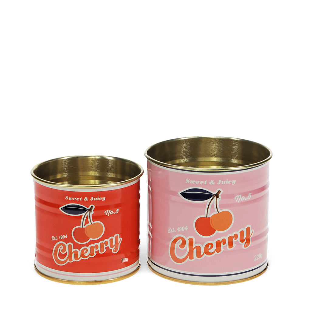 mini storage tins (set of 2) - cherry