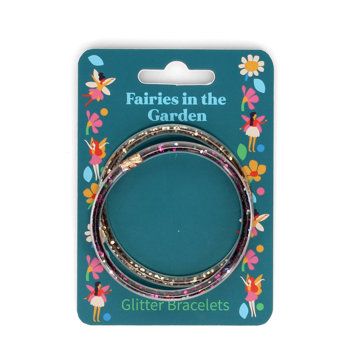 glitter bracelets - fairies in the garden (set of two)