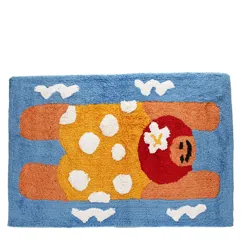 getuftete badematte aus baumwolle - schwimmer getuftete badematte aus baumwolle - schwimmer