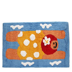 tufted cotton bath mat - swimmer