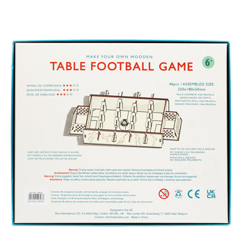 make your own wooden table game - football