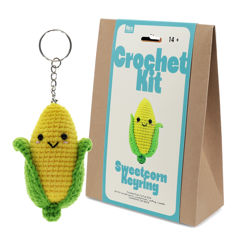 crochet keyring kit - sweetcorn