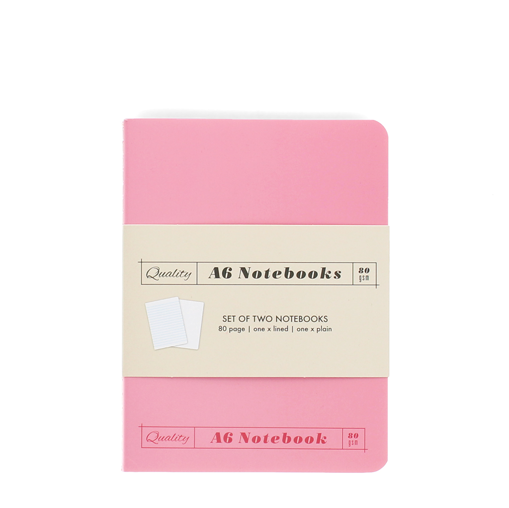 a6 notizheft (2-er set) - pink