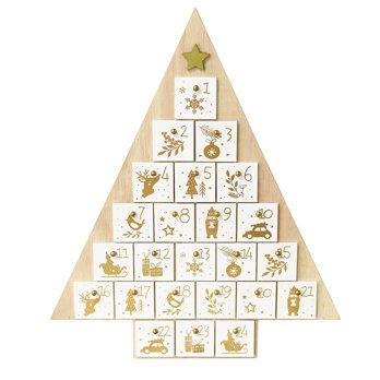 wooden advent calendar - christmas tree