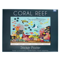 affiche autocollants récif corallien