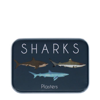 children's plasters in a tin (30 pcs) - sharks