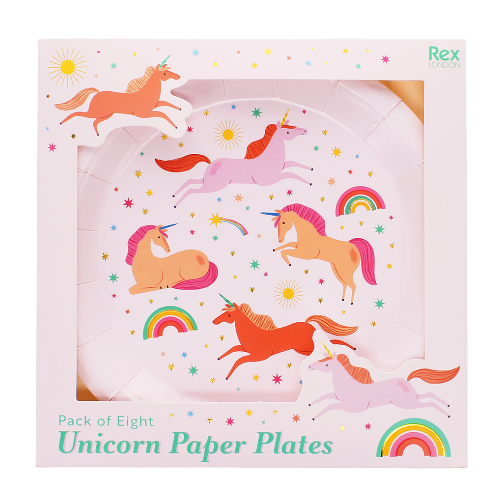 pappteller (8-er packung) - unicorn