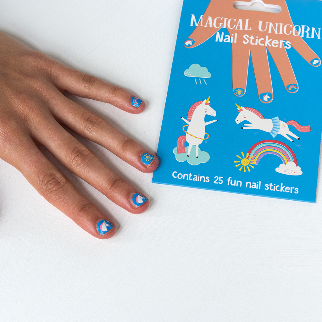 autocollants pour ongles "magical unicorn" (paquet de 25)