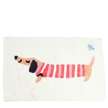 tufted cotton bath mat - sausage dog tufted cotton bath mat - sausage dog